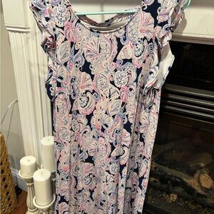 Lilly Pulitzer Navy and Pink Dress